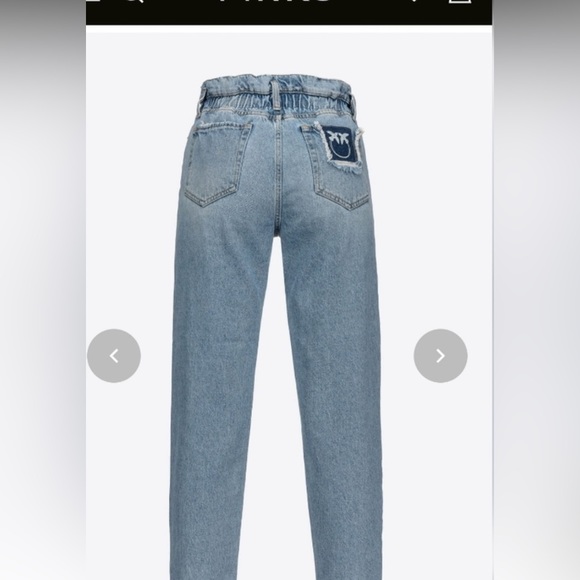 Pinko Love Birds Belted Jeans. - Picture 4 of 11